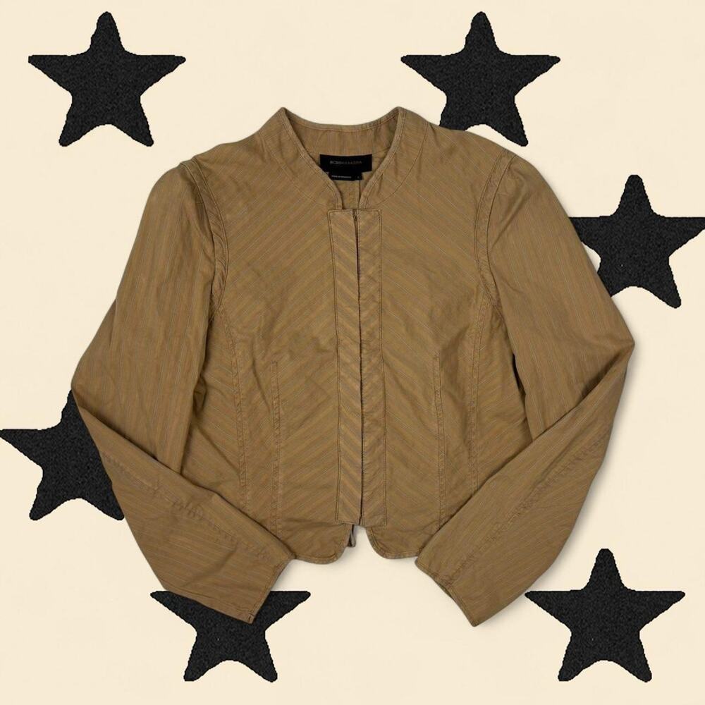 ★ tan pinstripe tailored jacket ★